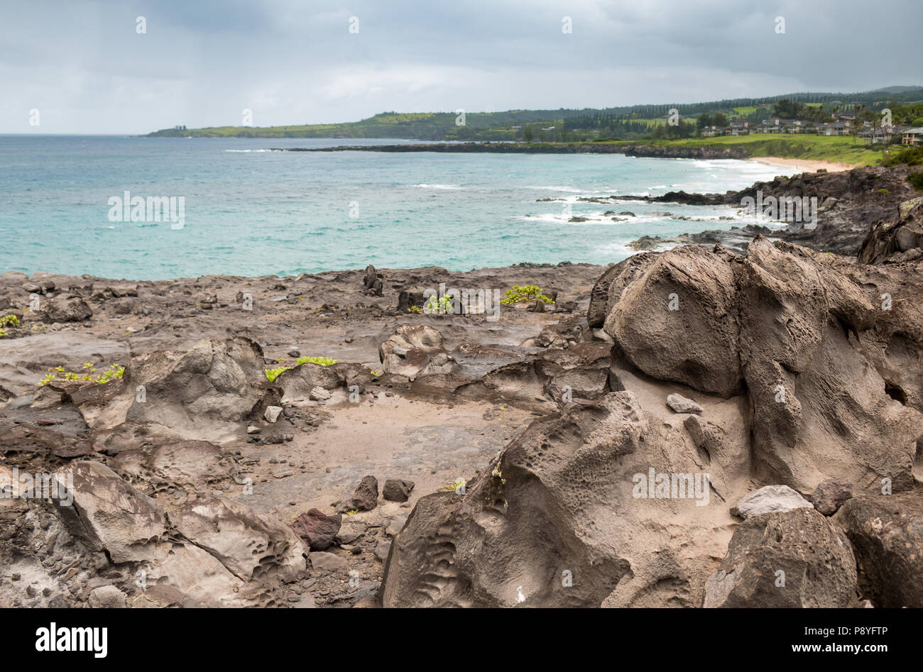 Vista panoramica sulla costa di Maui Foto Stock