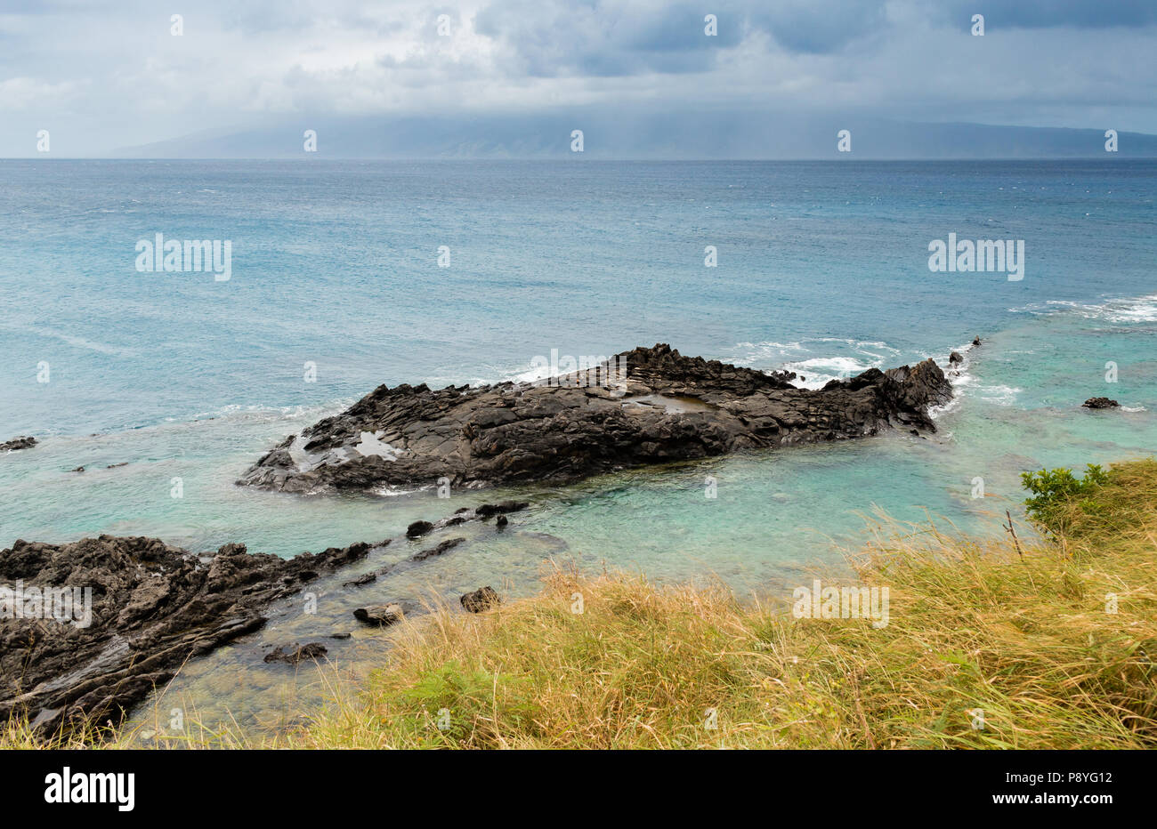 Vista panoramica sulla costa di Maui Foto Stock