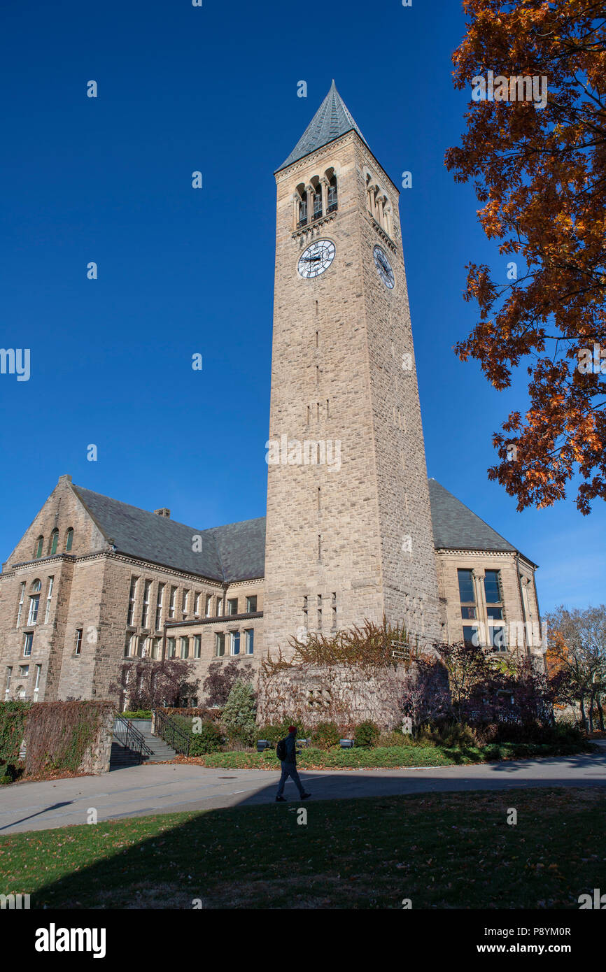 McGraw Tower, Cornell University, Ithaca, New York, Stati Uniti d'America Foto Stock