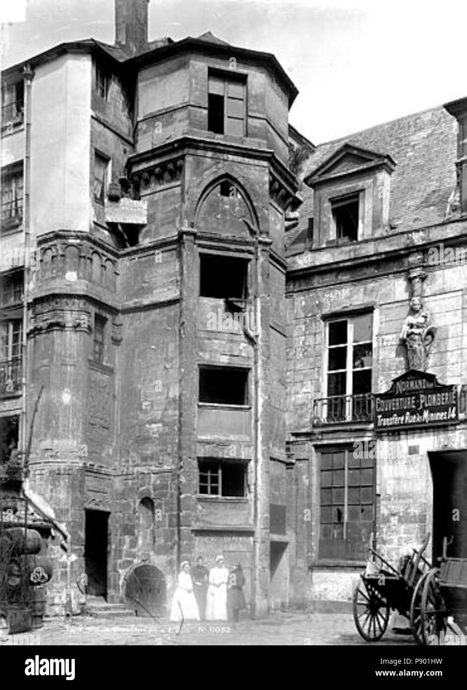 334 Hôtel des Prévôts - Tourelle d'escalier - Paris - Médiathèque de l'architecture et du patrimoine - APMH00011032 Foto Stock
