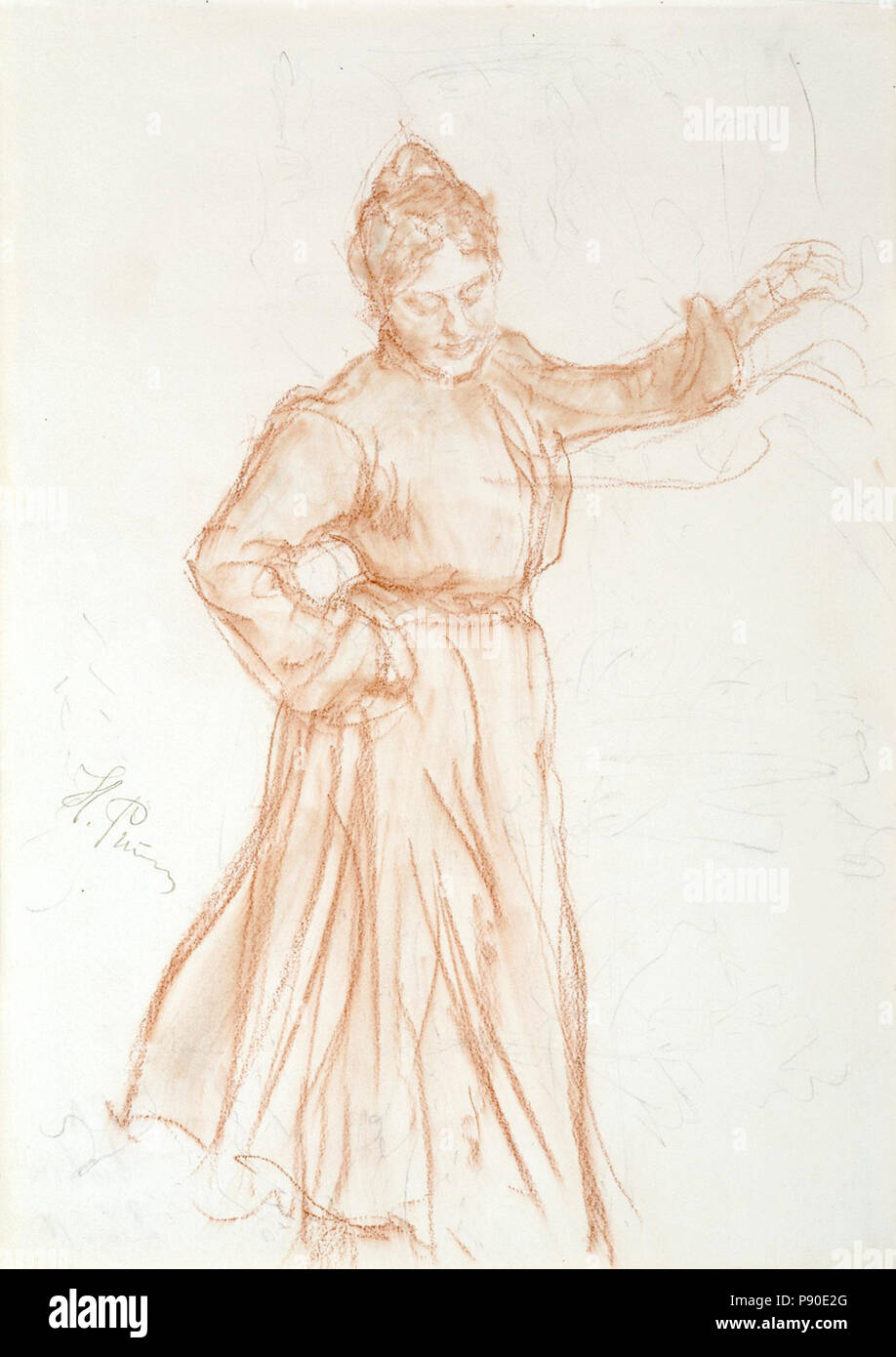. 339 Ilya Yefimovich Repin - Dancing Natalie Nordmann - UN II 1754 44 - Finnish National Gallery Foto Stock
