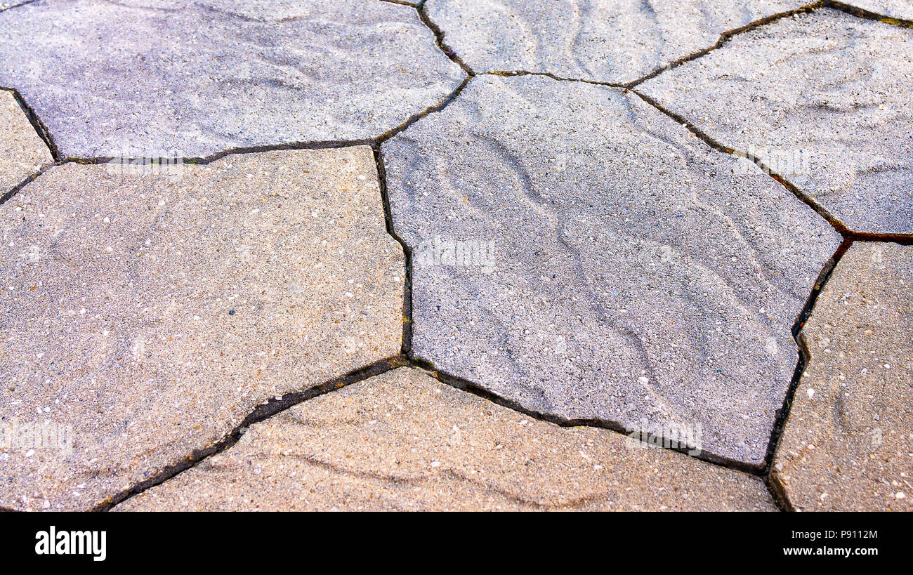 Un Close Up Foto di pietre Patio Foto Stock