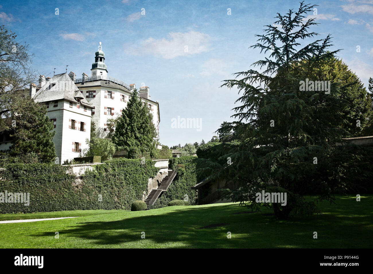 Il castello di Ambras presso Innsbruck, Austria. Foto Stock