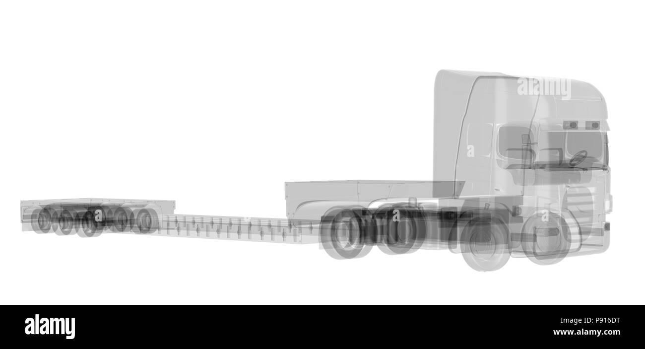 X-ray carrello isolato. 3D render Foto Stock
