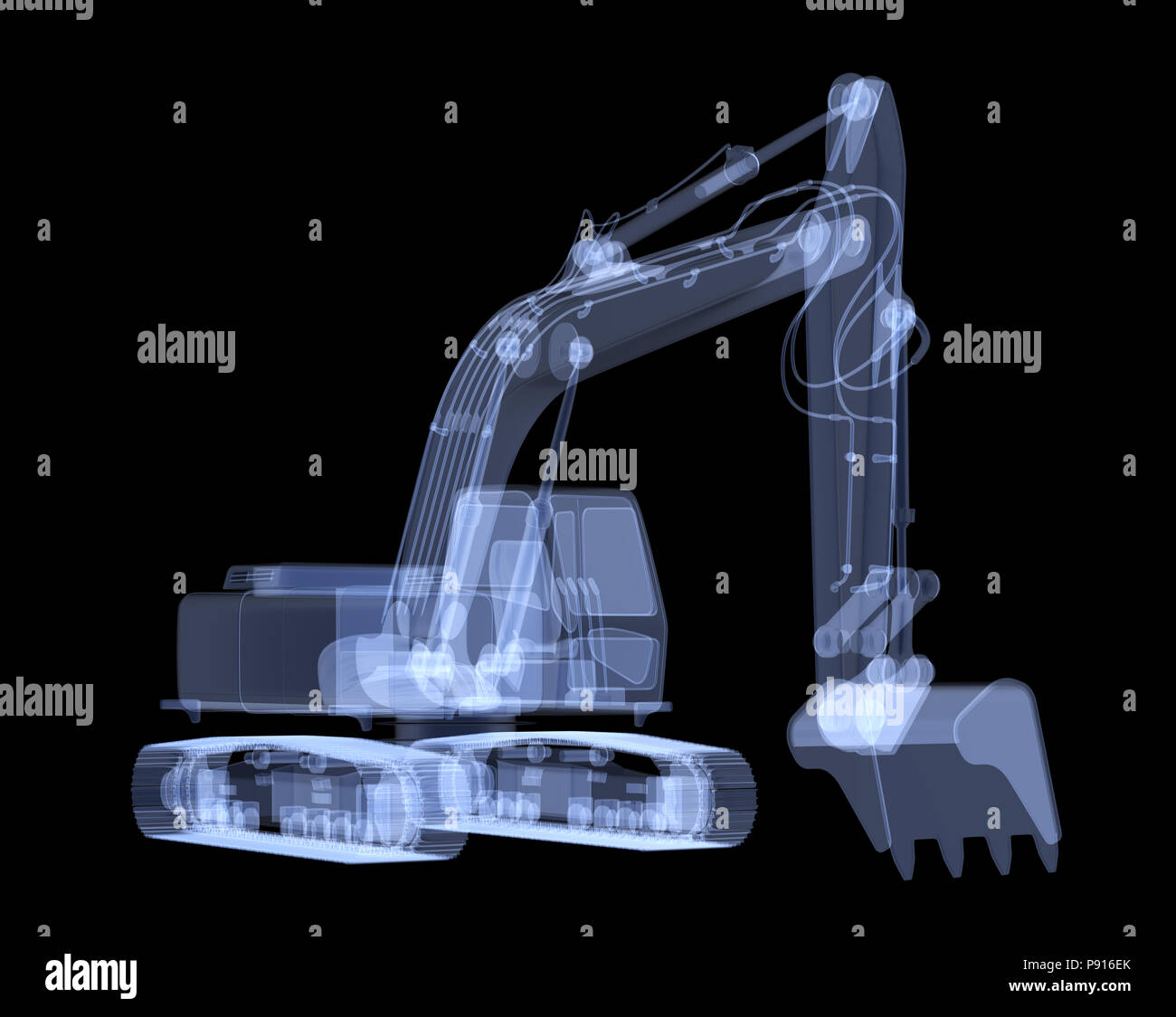 X-ray escavatore isolato. 3D render Foto Stock