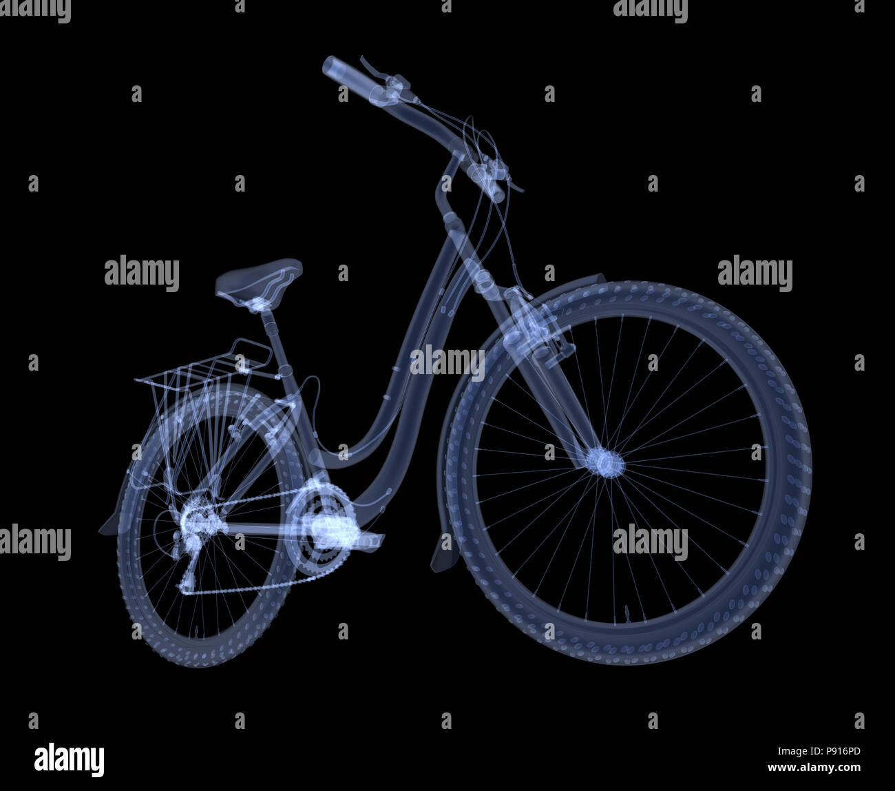 X-ray bike isolato. 3D render Foto Stock
