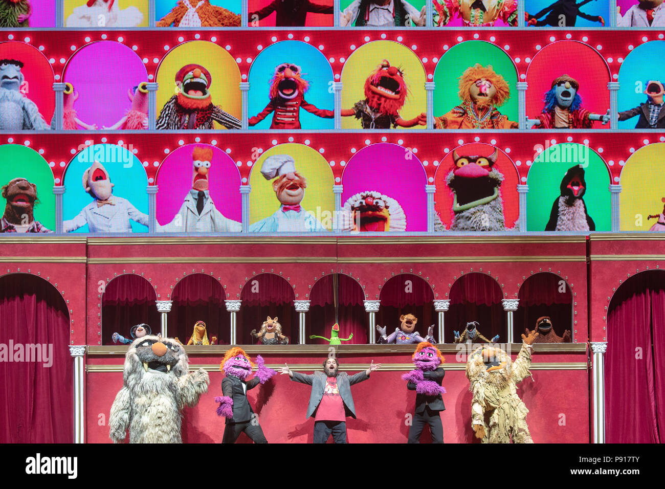L'Arena O2, UK. 13 Luglio 2018,i Muppets prendere l'O2, Penisola Square, Londra. © Jason Richardson / Alamy Live News Foto Stock