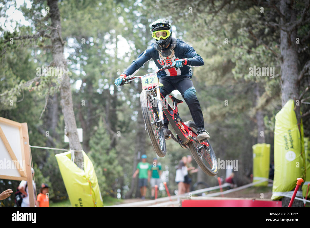 Vallnord, Andorra, 13 luglio 2018. 2018 Coppa del Mondo UCI Vallnord Andorra Credito: Martin Silva Cosentino/Alamy Live News Foto Stock