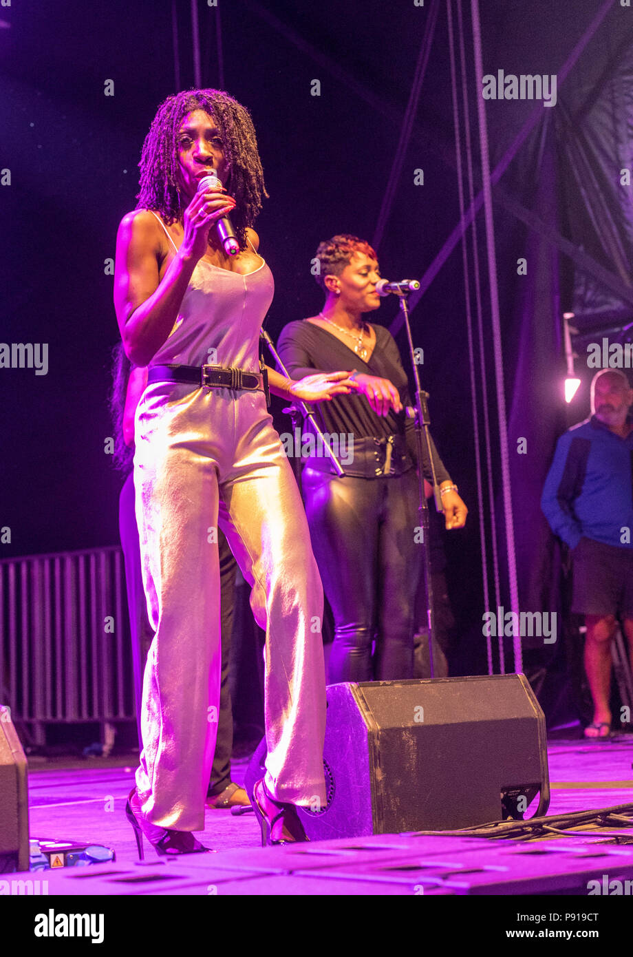Brentwood Essex, 13 lug 2018 Brentwood Music Festival 2018 a Brentwood Centre Heather Small, ex M credito persone Ian Davidson/Alamy Live News Foto Stock