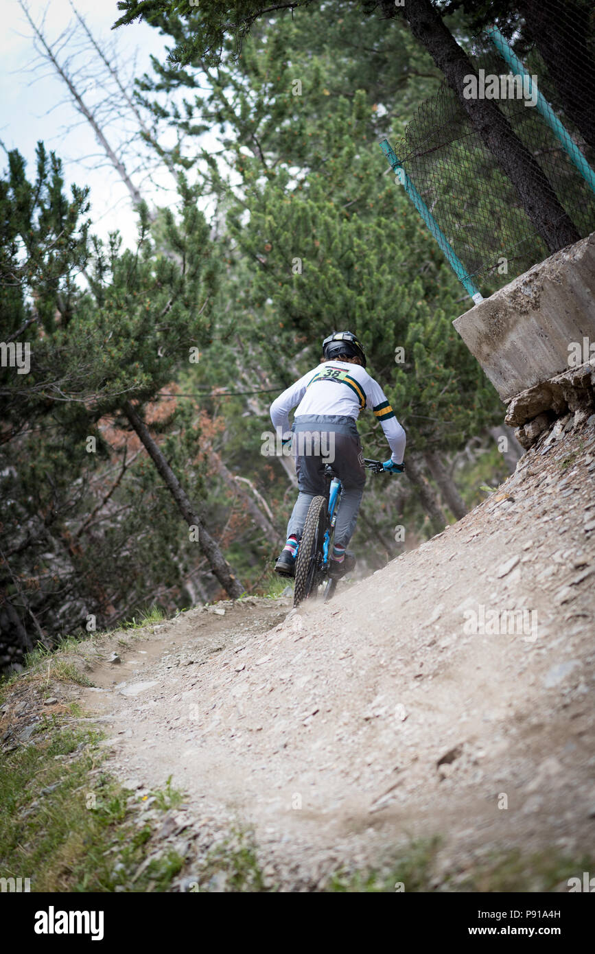 Vallnord, Andorra, 13 luglio 2018. 2018 Coppa del Mondo UCI Vallnord Andorra Credito: Martin Silva Cosentino/Alamy Live News Foto Stock