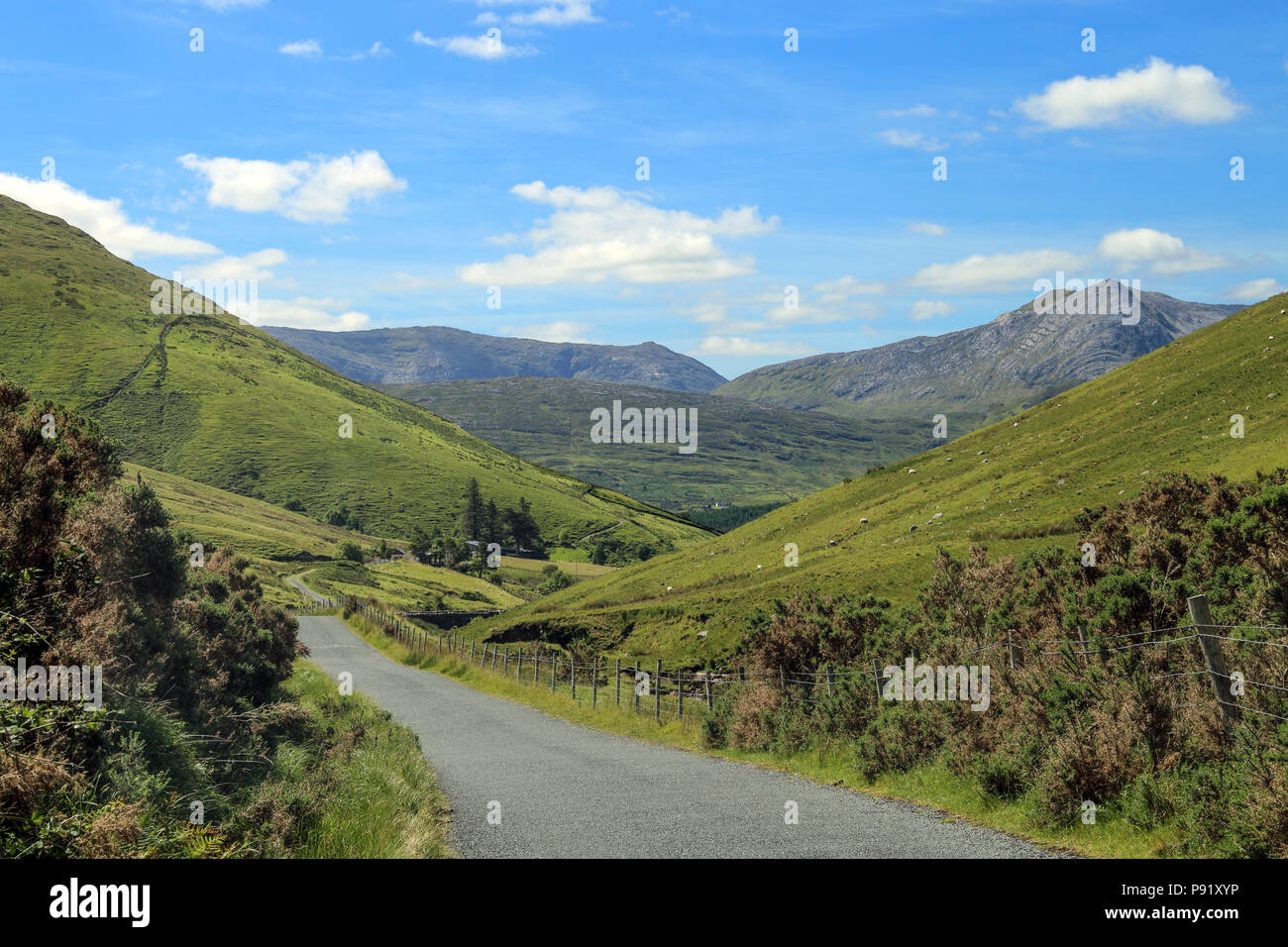 Il paesaggio di Connemara distretto in Irlanda Foto Stock