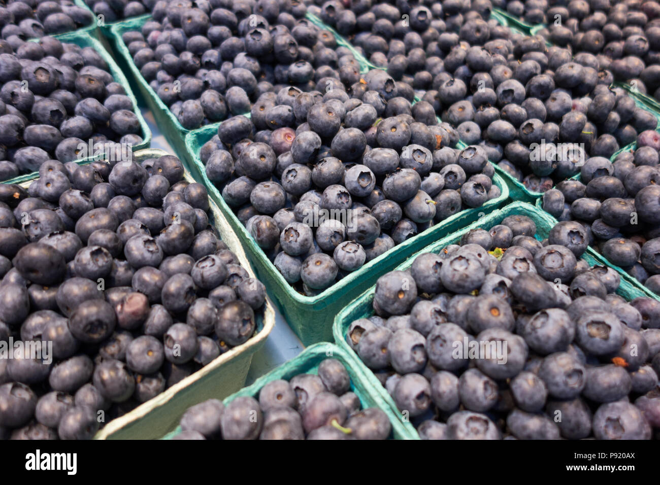 Fresca frutta mirtillo close up sullo sfondo Foto Stock