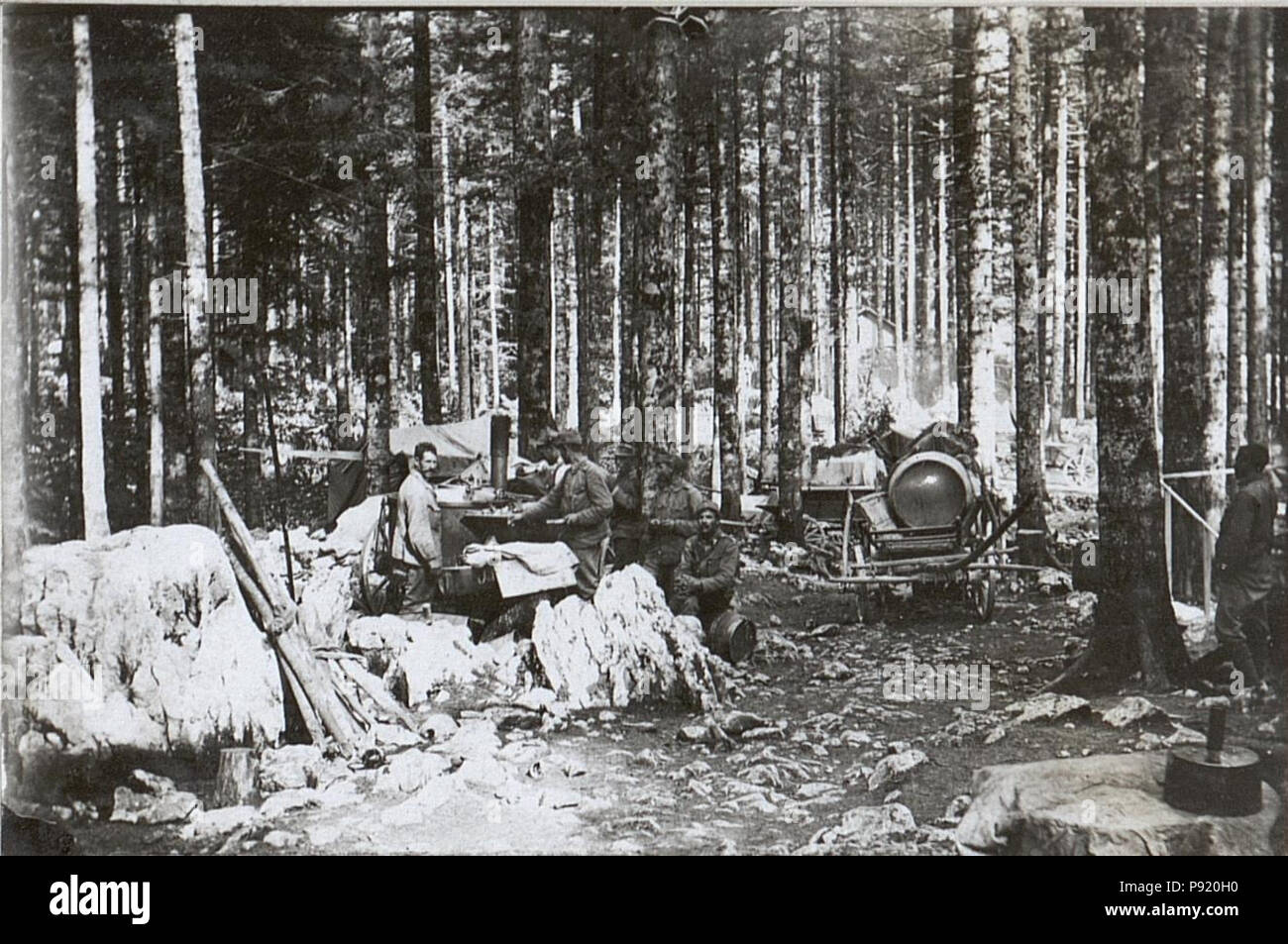 . 409 Mannschafts Menagebereitung Ternovanerwald im. 4.9.17. (BildID 15603145) Foto Stock