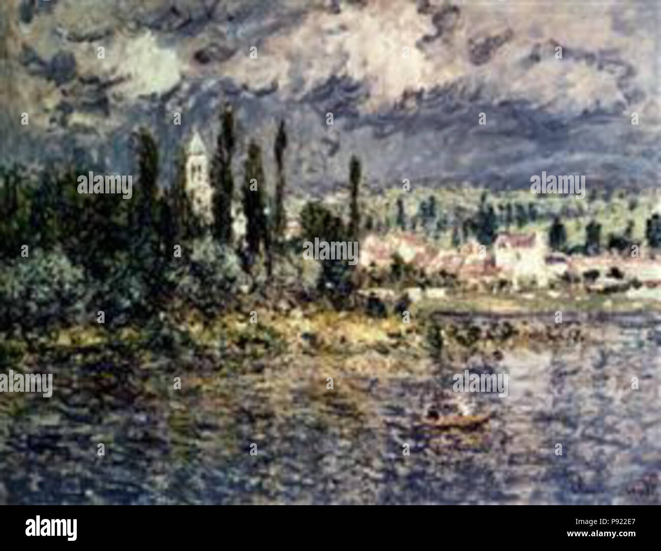 . 422 Monet - paesaggio-con-temporale-1 Foto Stock