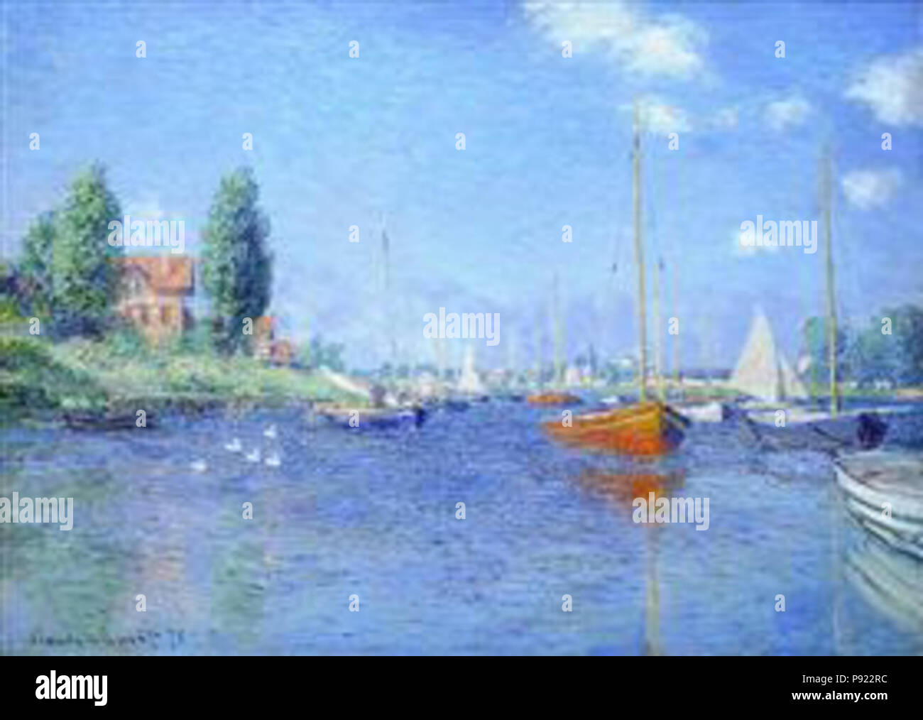 . 423 Monet - rosso-barche-argenteuil-1875-olio su tela-1875 Foto Stock