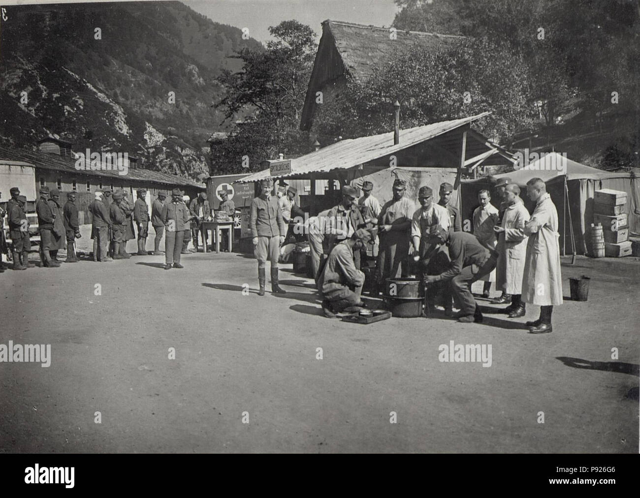 . 417 Menageverteilungen in einem Feldspital.13.9.17. (BildID 15604667) Foto Stock