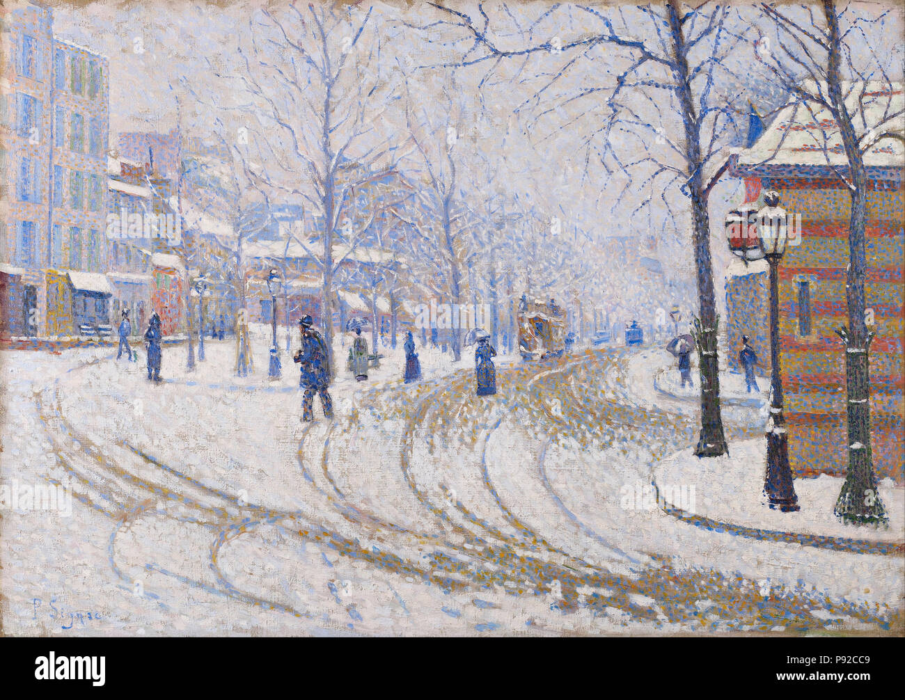 . 454 Paul Signac - neve, Boulevard de Clichy, Paris - Foto Stock