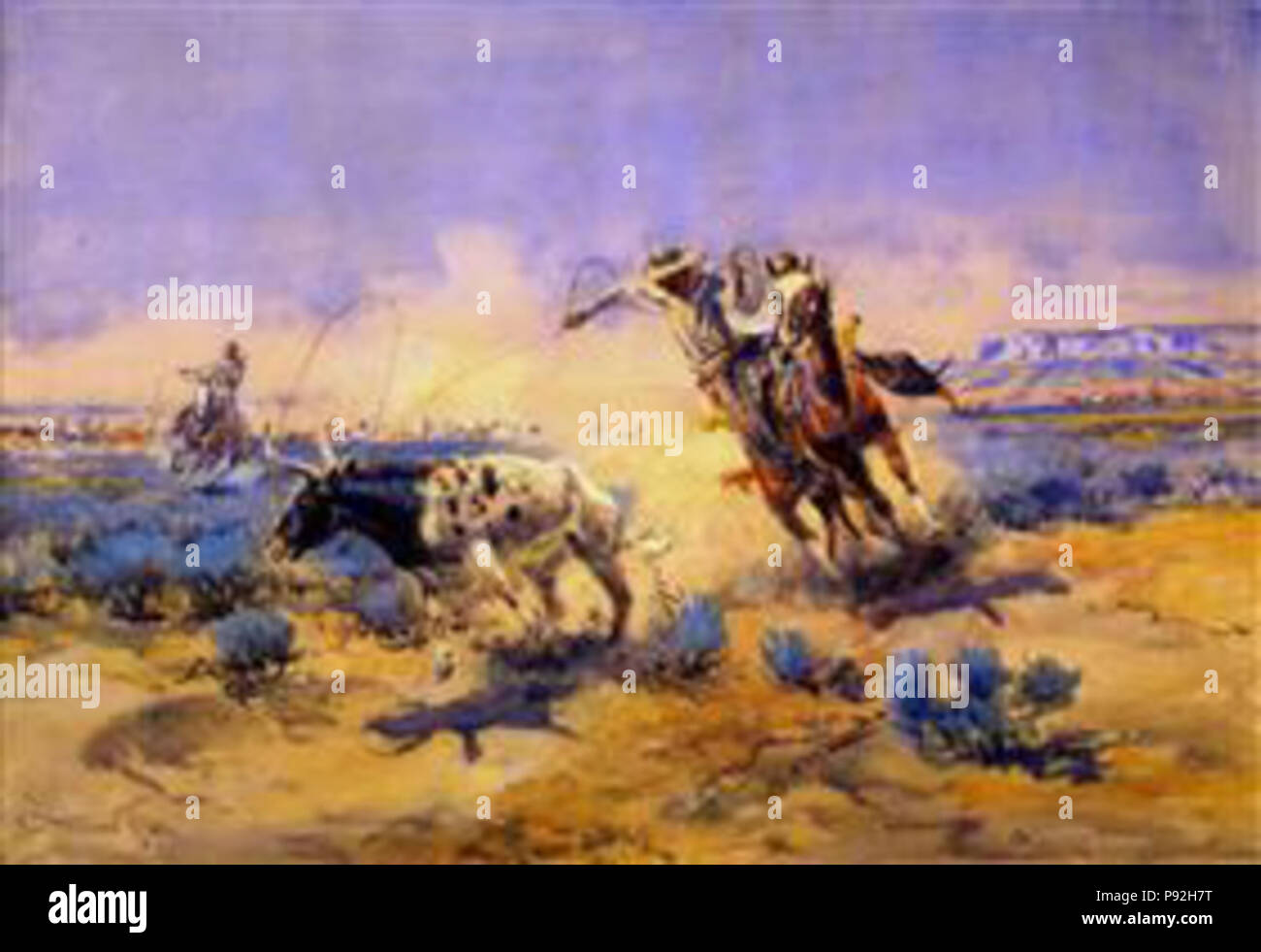 . 485 Russell - cowboy-da-la-quarto di cerchio-box-1925 Foto Stock