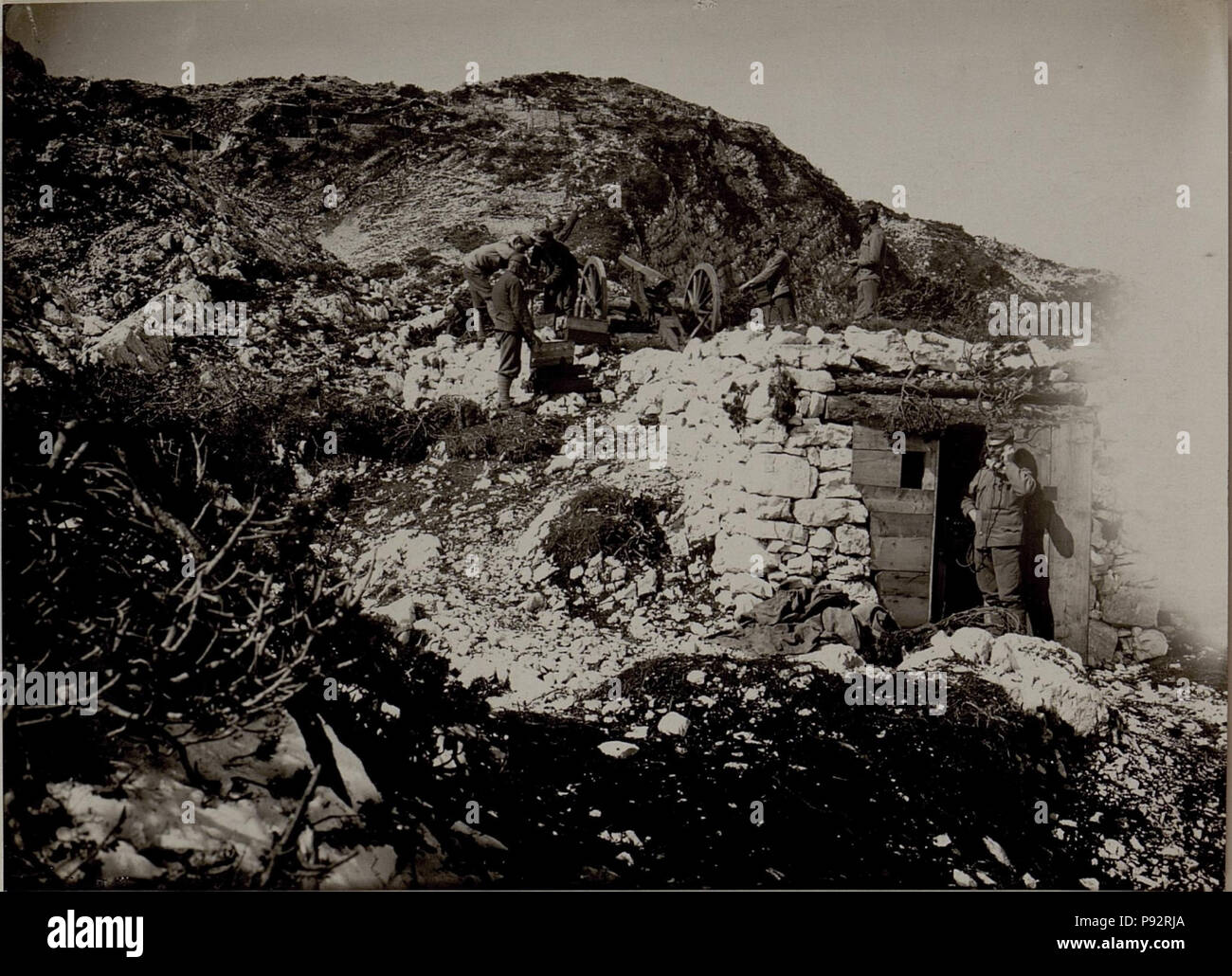 . 469 posit.Batt.28.9cm F.K.M.75 Unterhalb Smogargipfel BildID (15482531) Foto Stock