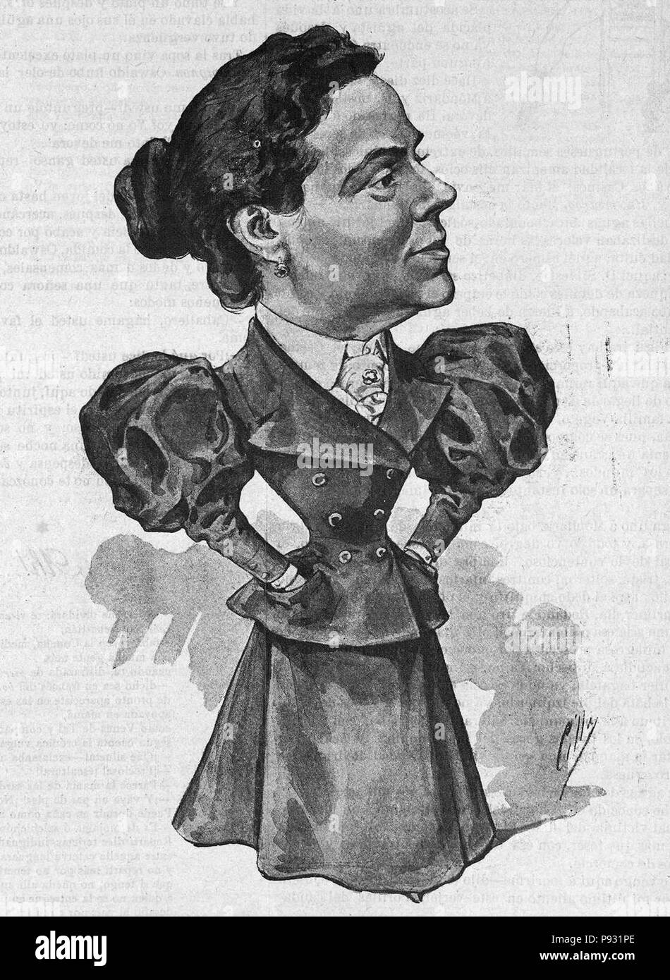 12 1895-08-17, Madrid Cómico, Felisa Lázaro, Cilla (ritagliate) Foto Stock