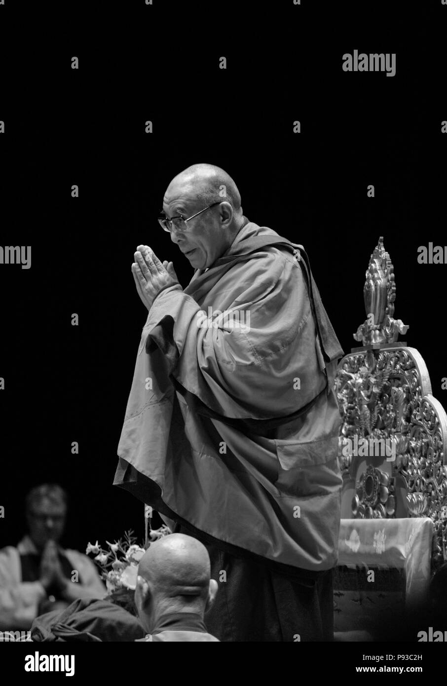 Il XIV Dalai Lama del Tibet buddismo insegna sponsorizzato dal tibetano mongolo centro culturale - Bloomington, Indiana Foto Stock