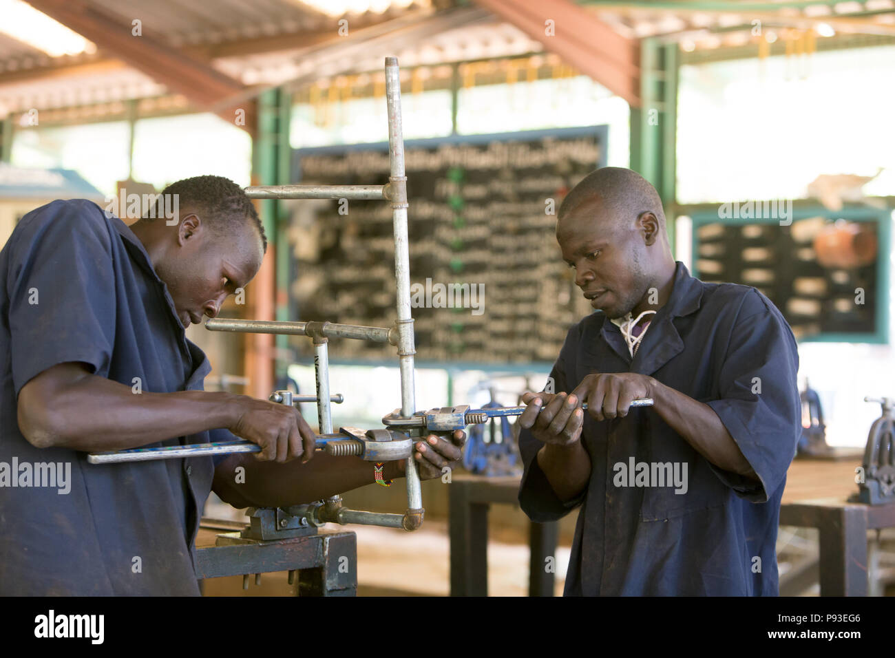 Kakuma, Kenya - progetto educativo della Cattolica organizzazione non governativa Don Bosco mondo nel campo per rifugiati di Kakuma. Foto Stock