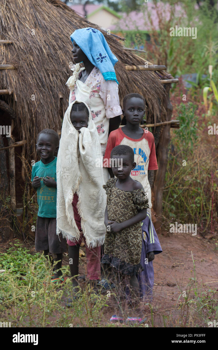 Adjumani, Uganda - il governo ugandese il programma di insediamento per rifugiati provenienti dal sud Sudan. Foto Stock