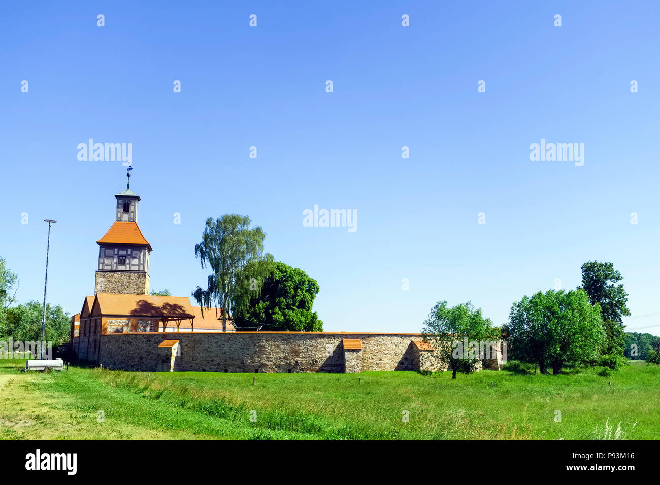 Il castello di Walternienburg vicino a Zerbst/Anhalt, Sassonia-Anhalt, Germania Foto Stock