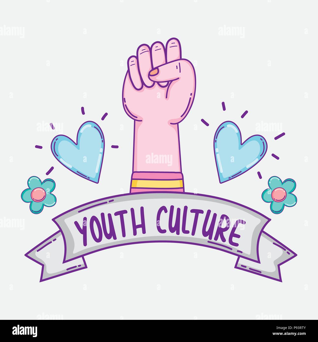 La cultura giovanile cartoni animati Illustrazione Vettoriale