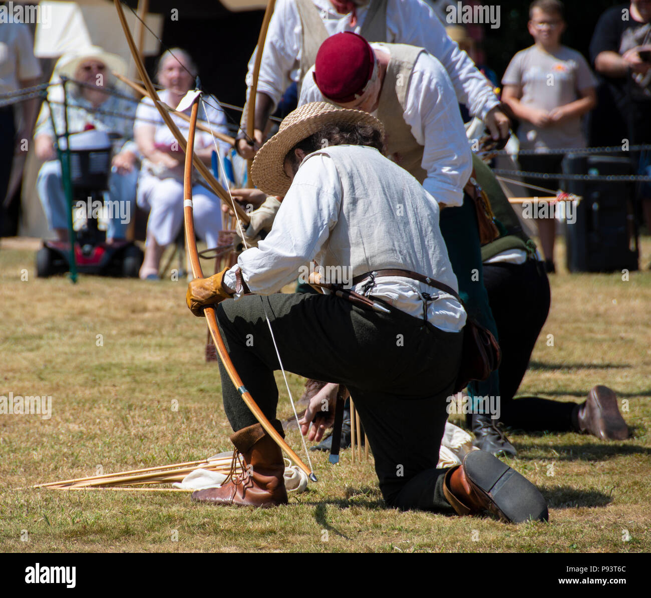 La battaglia medievale di Northampton e Torneo 2018 DELAPRE ABBEY PARK Foto Stock