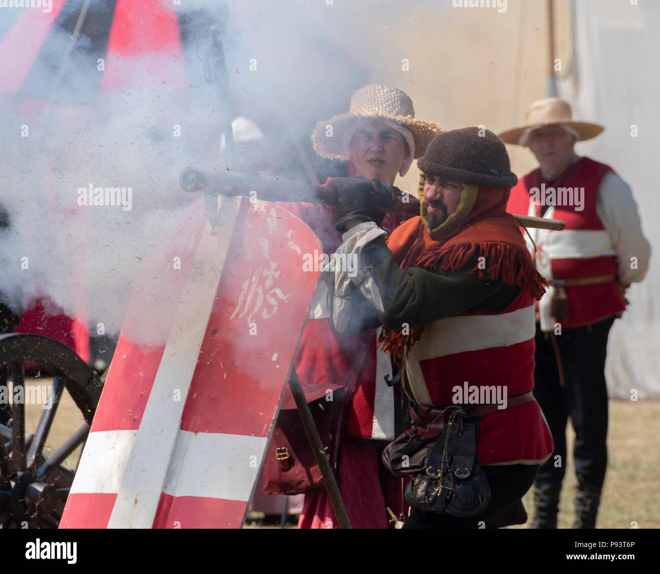 La battaglia medievale di Northampton e Torneo 2018 DELAPRE ABBEY PARK Foto Stock