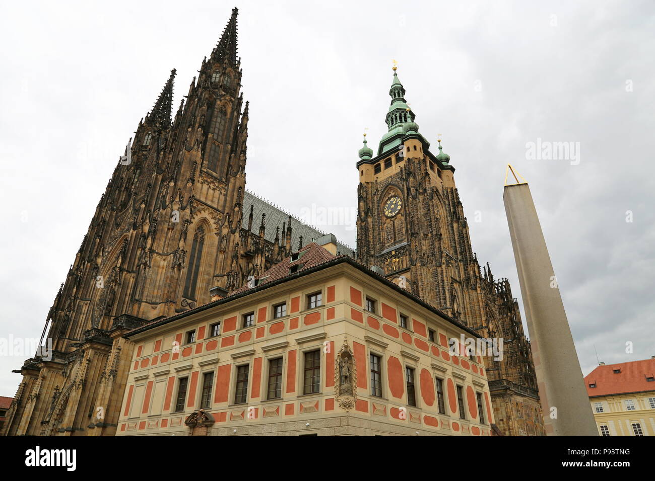 San Vito la cattedrale e il Castello di Praga, Hradčany, Praga Cechia (Repubblica Ceca), Europa Foto Stock