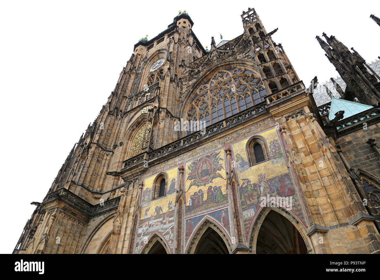 Portale d'Oro, San Vito la cattedrale e il Castello di Praga, Hradčany, Praga Cechia (Repubblica Ceca), Europa Foto Stock