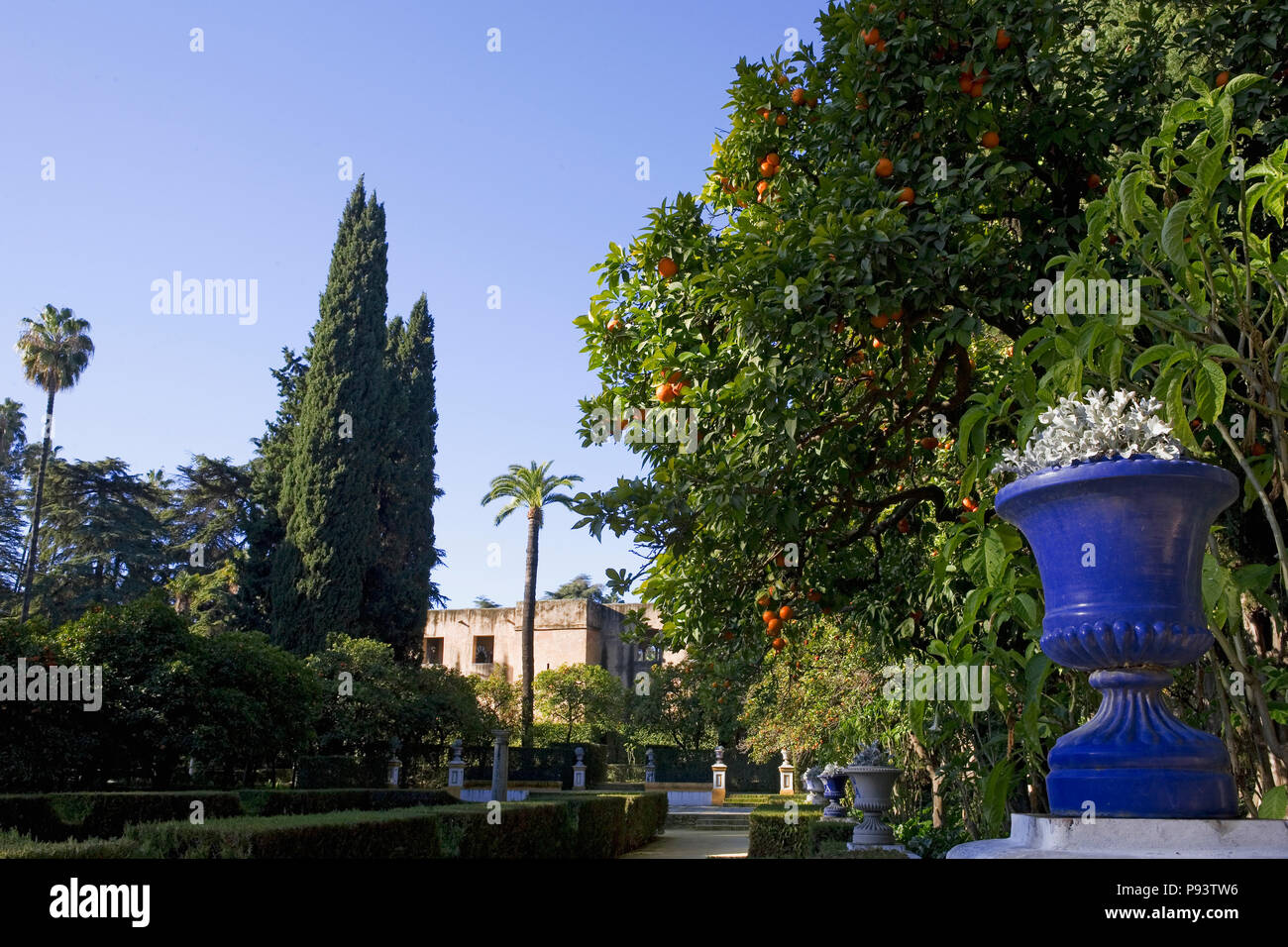 Jardín del Marqués de La Vega-Inclán, Real Alcázar giardini, Sevilla, Andalusia, Spagna Foto Stock