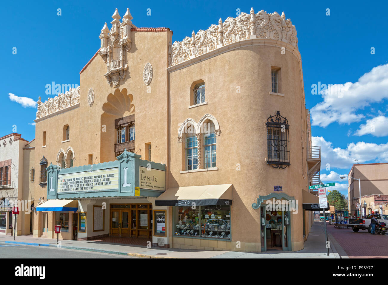 Nuovo Messico, Santa Fe, Lensic Performing Arts Center, costruito 1931 Foto Stock