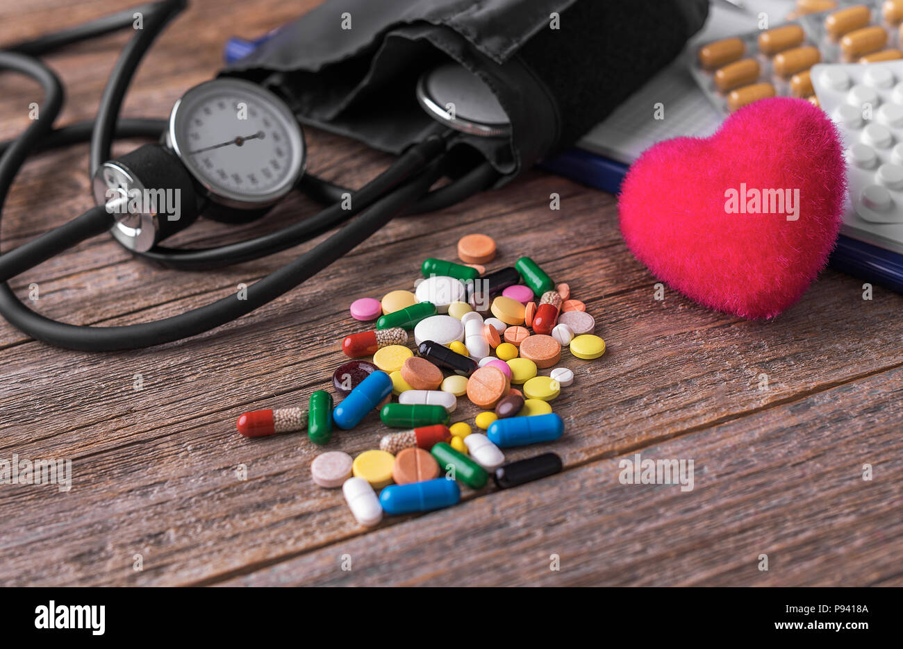 Dispositivo per la misurazione della pressione. Foto Stock