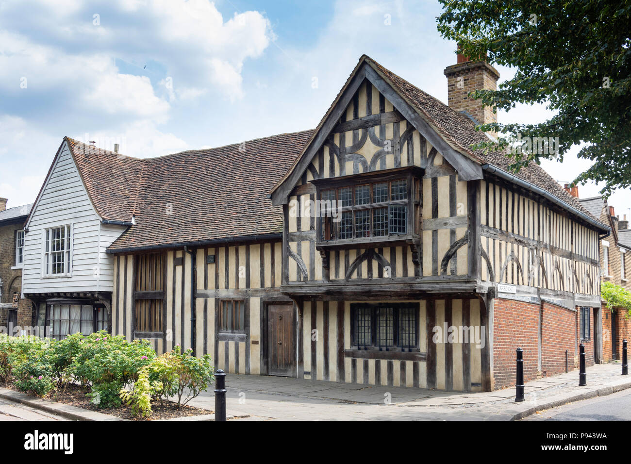 Xv secolo la casa antica, Church Lane, Walthamstow Village, Walthamstow, Borough of Waltham Forest, Greater London, England, Regno Unito Foto Stock
