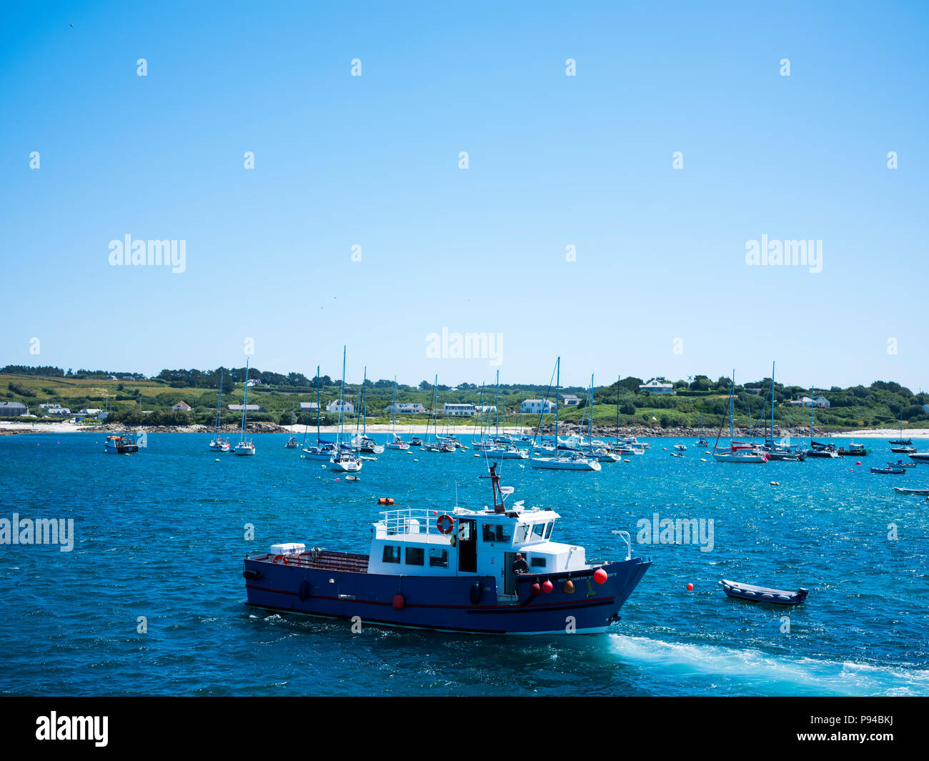 Il porto di St Mary's, Isole Scilly. Foto Stock