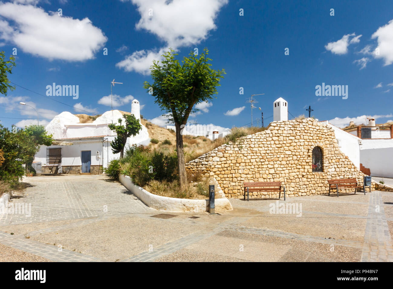 Casa grotta in Guadix, provincia di Granada, Spagna Foto Stock