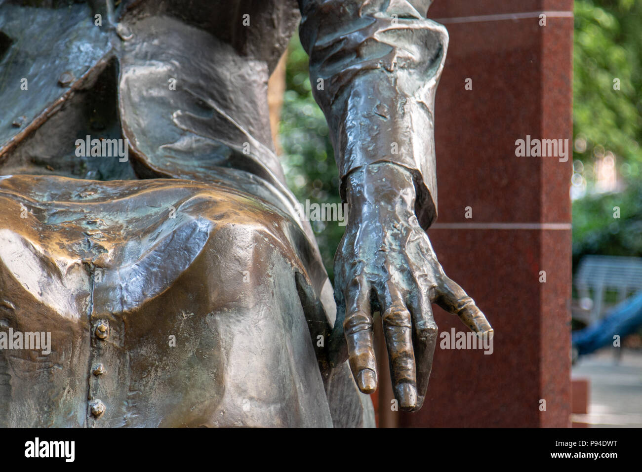 Statua di Franz Liszt nella piazza di Budapest che porta il suo nome. Foto Stock