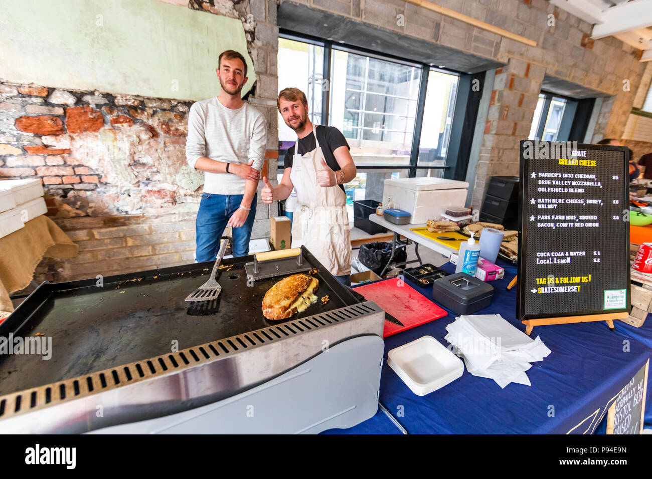 Raggiungere Finzels Street Market alimentare nella fermentazione edificio nord Foto Stock
