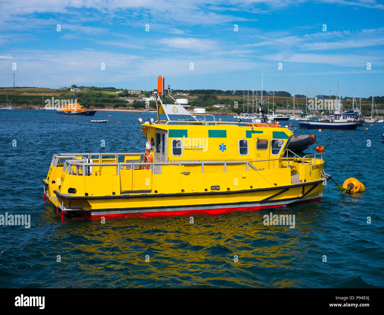 'Star della vita' imbarcazione medica, isole Scilly, REGNO UNITO Foto Stock