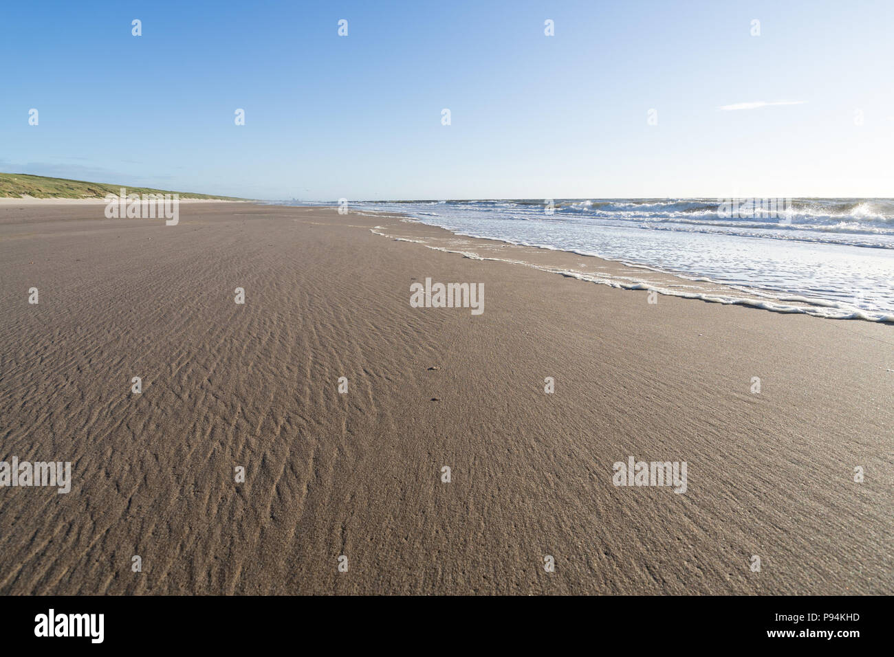 Dutch costa del Mare del Nord vicino a Katwijk aan Zee Foto Stock