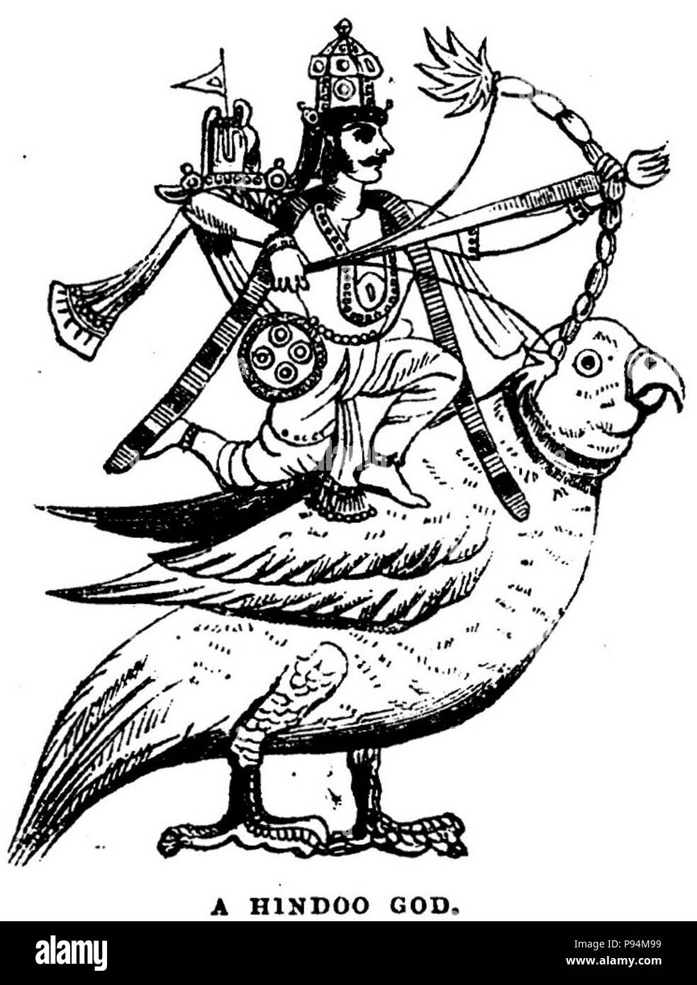 Un Dio Hindoo (novembre 1853, X, p.127). Foto Stock