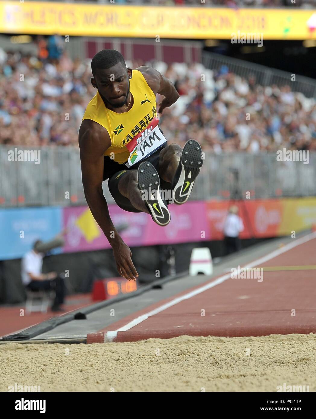 Jordan Scott Jam Nella Mens Salto Triplo Atletica Leggera In Coppa Del Mondo London Olympic Stadium Stratford Londra Ok 14 07 2018 Foto Stock Alamy