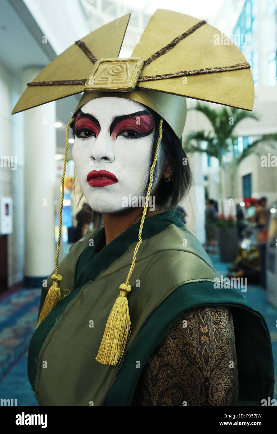 Ft Lauderdale, FL - Luglio 14, 2018: Anime, fumetti elettronici e gli appassionati di videogiochi che ritraggono i loro preferiti personaggi animati durante il XIII annuale di Florida Supercon al maggiore Ft Lauderdale Convention Center in luglio 14, 2018 in Ft Lauderdale, Florida, Stati Uniti d'America. (Foto di Sean I draghetti/Alamy News Live) Foto Stock