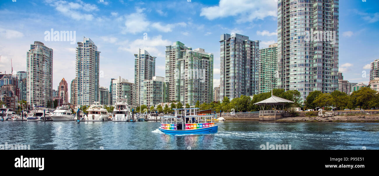 Lo skyline di Vancouver British Columbia Canada Foto Stock