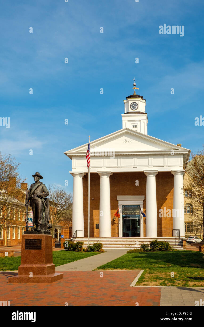 Shenandoah Valley Museo della Guerra Civile, vecchio Frederick County Courthouse, 20 North Loudoun Street, Città Vecchia Pedonale, Winchester Virginia Foto Stock