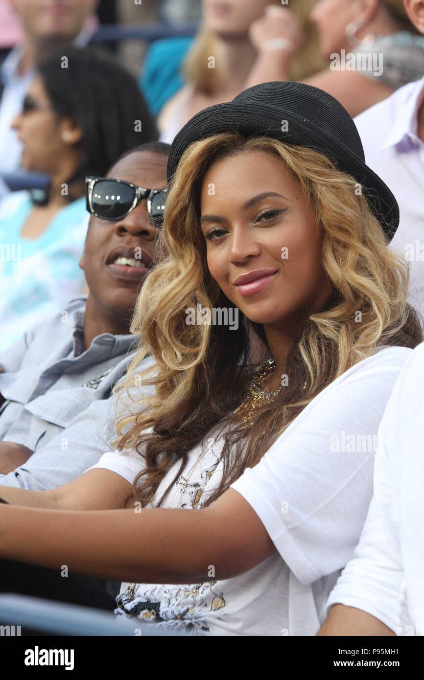 BEYONCE, jay z a uomini finale allo US Open Tennis in Queens 9-12-2011 foto da John Barrett/PHOTOlink.net Foto Stock