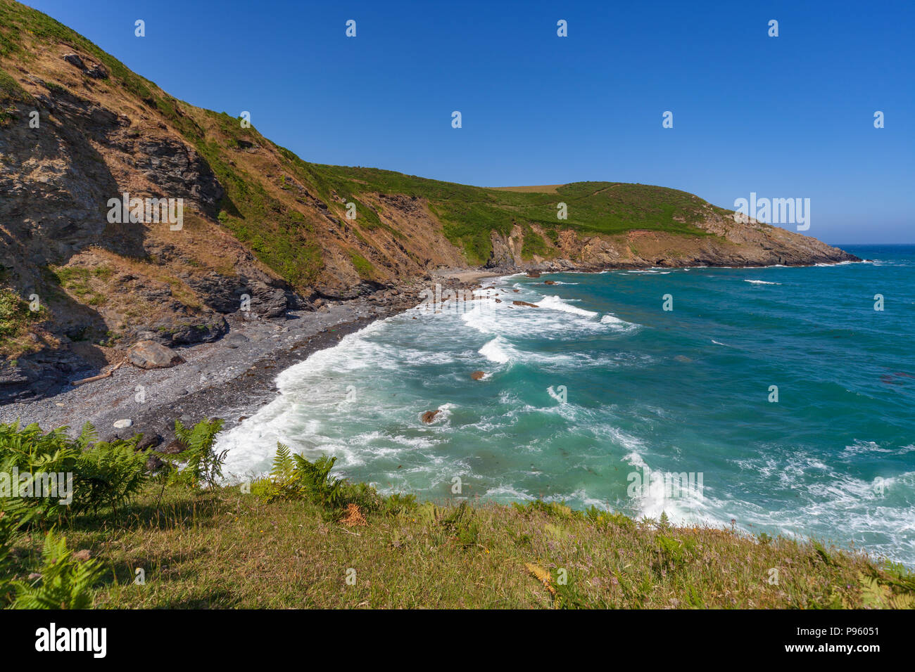 Vista di nsi testa in Cornwall Regno Unito Foto Stock